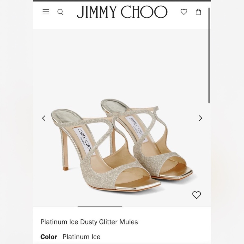 Jimmy Choo Anise 95  Gold Heels with Straps
